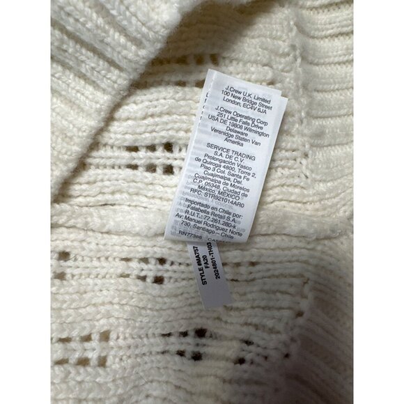 Madewell Pointelle Stitch Mix Mock Neck Long Sleeve Sweater Size M - Picture 9 of 10